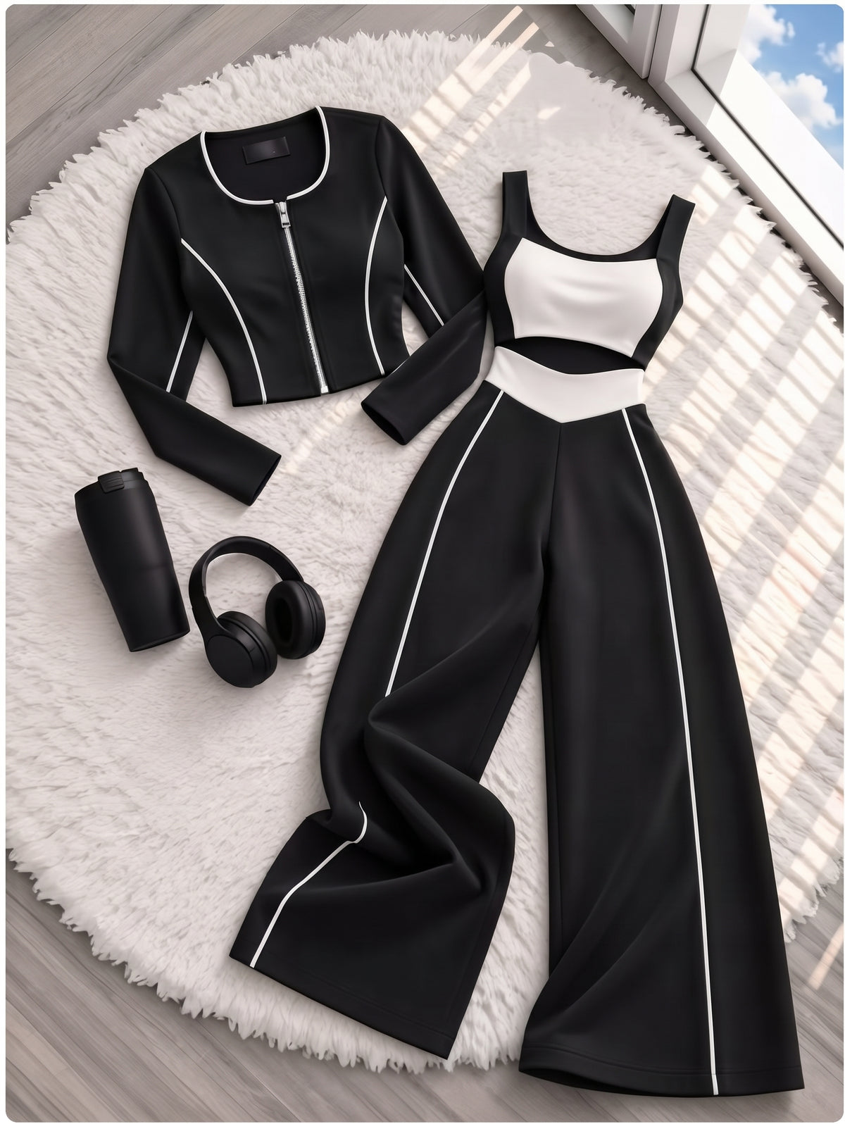 Conjunto bicolor deportivo