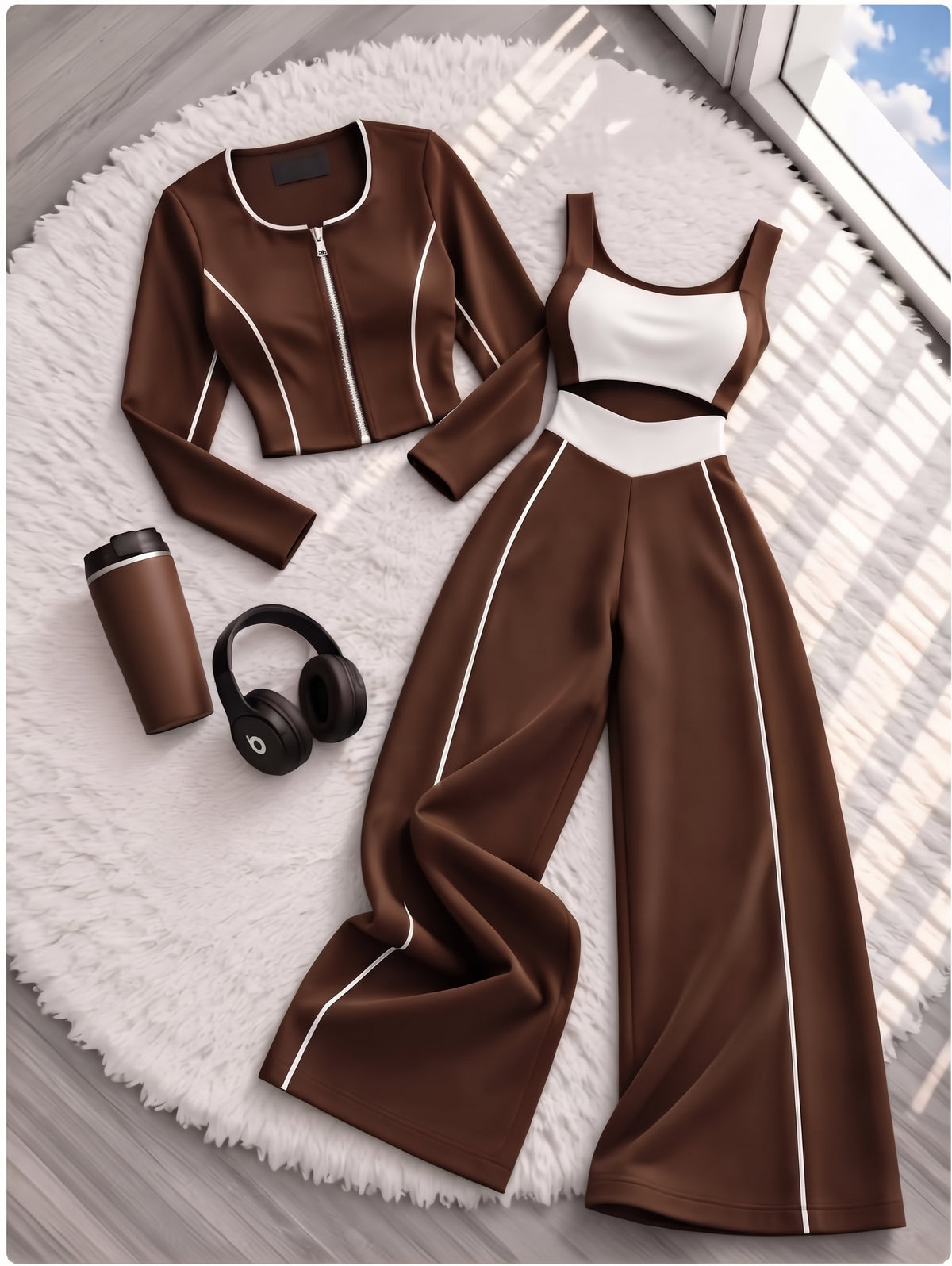 Conjunto bicolor deportivo