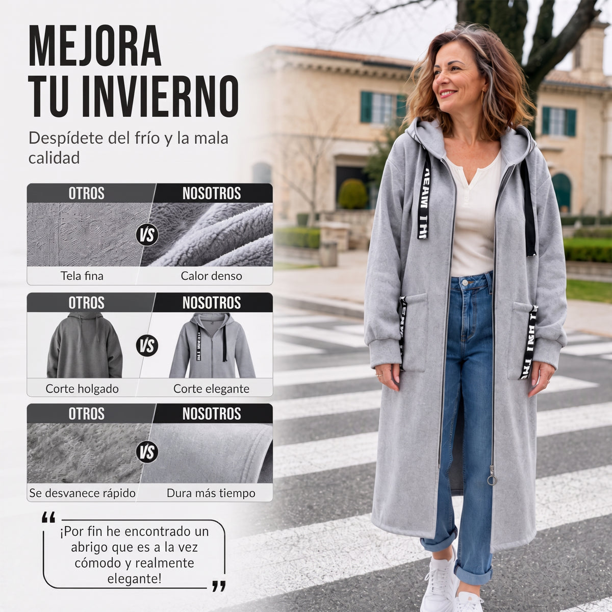 Sudadera con capucha extralarga