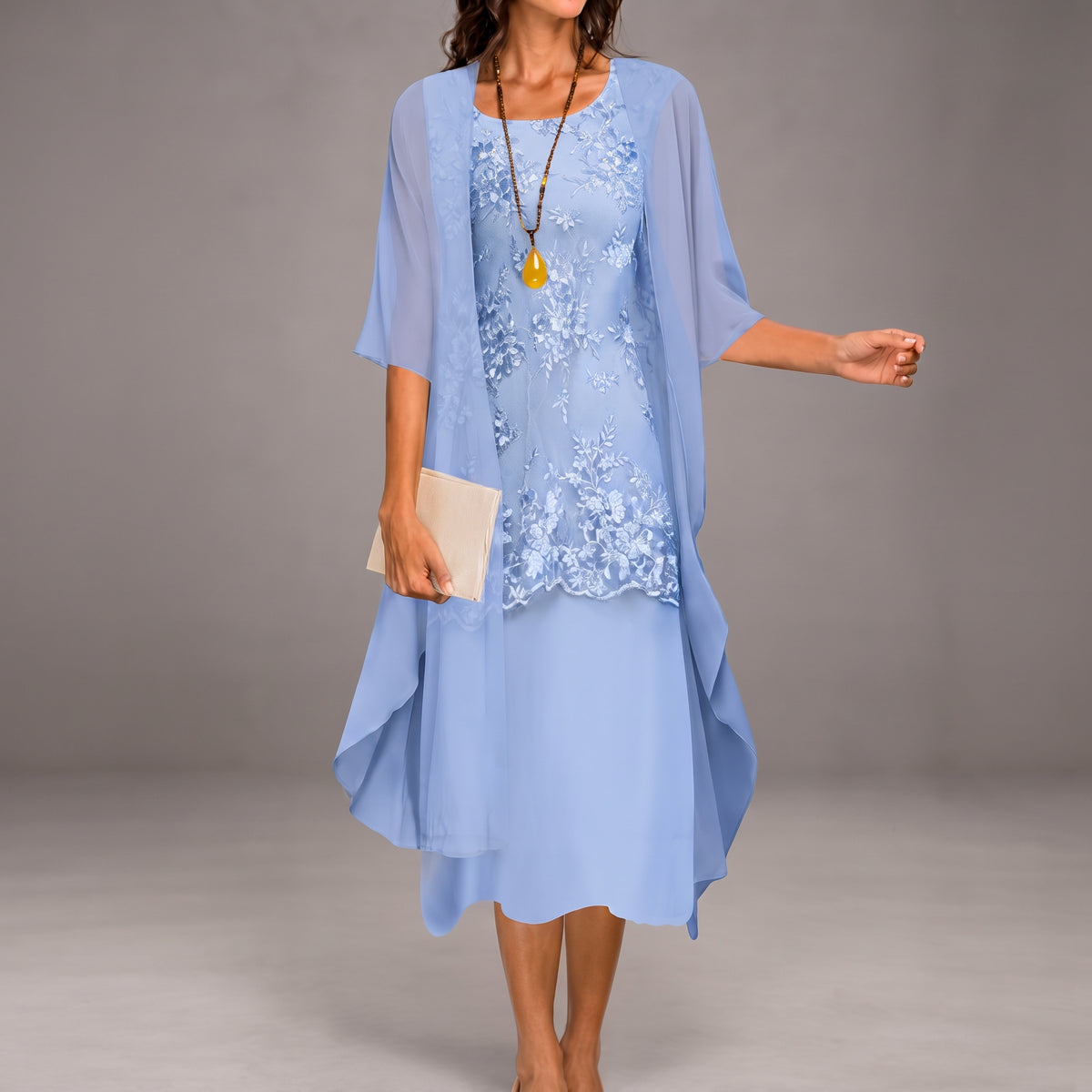 Two-piece lace dress