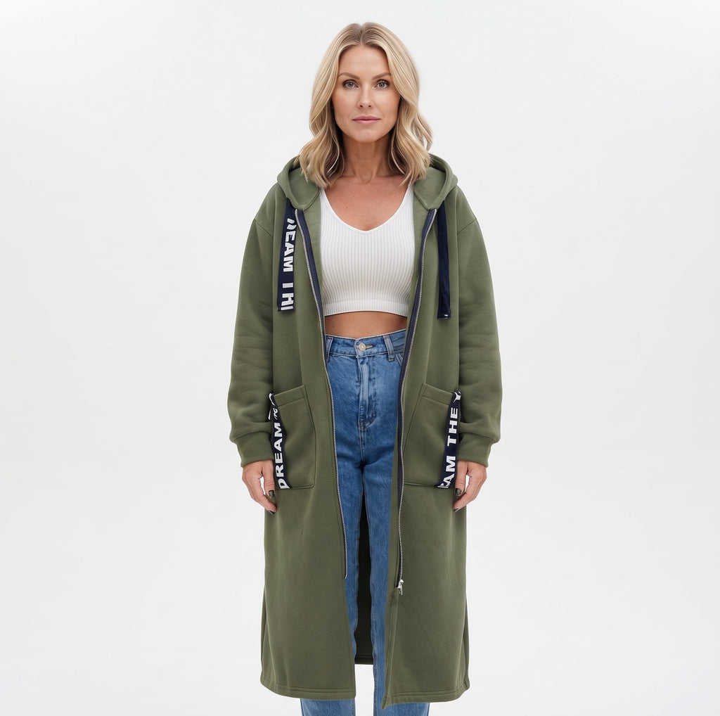 Extra-long hoodie