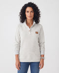 Polo-neck sweater with partially open placket