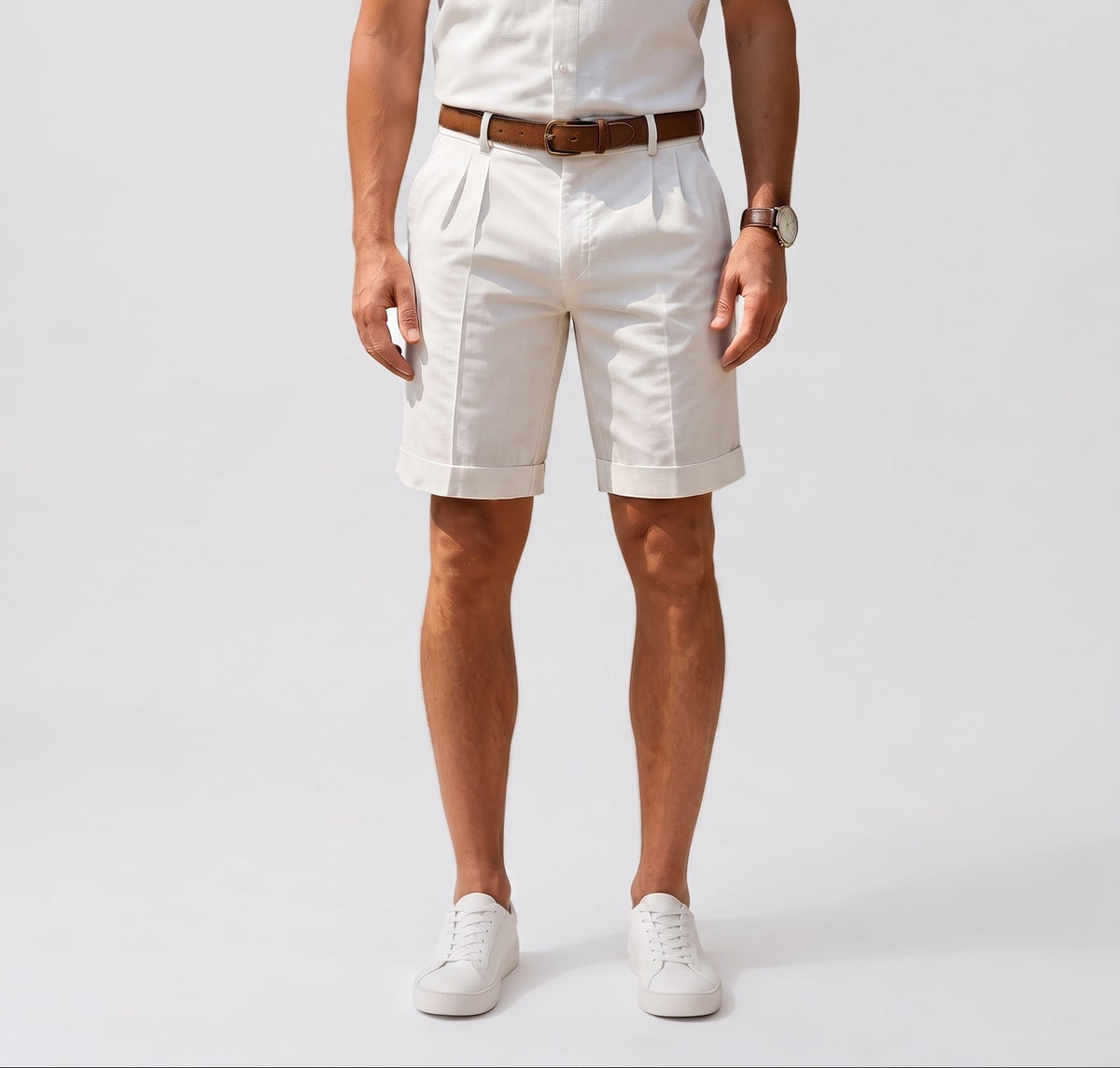 Rodrigo | Pantalones cortos plisados de corte sastre
