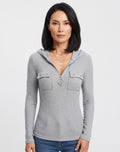 Fitted zip-up hoodie
