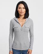 Fitted zip-up hoodie