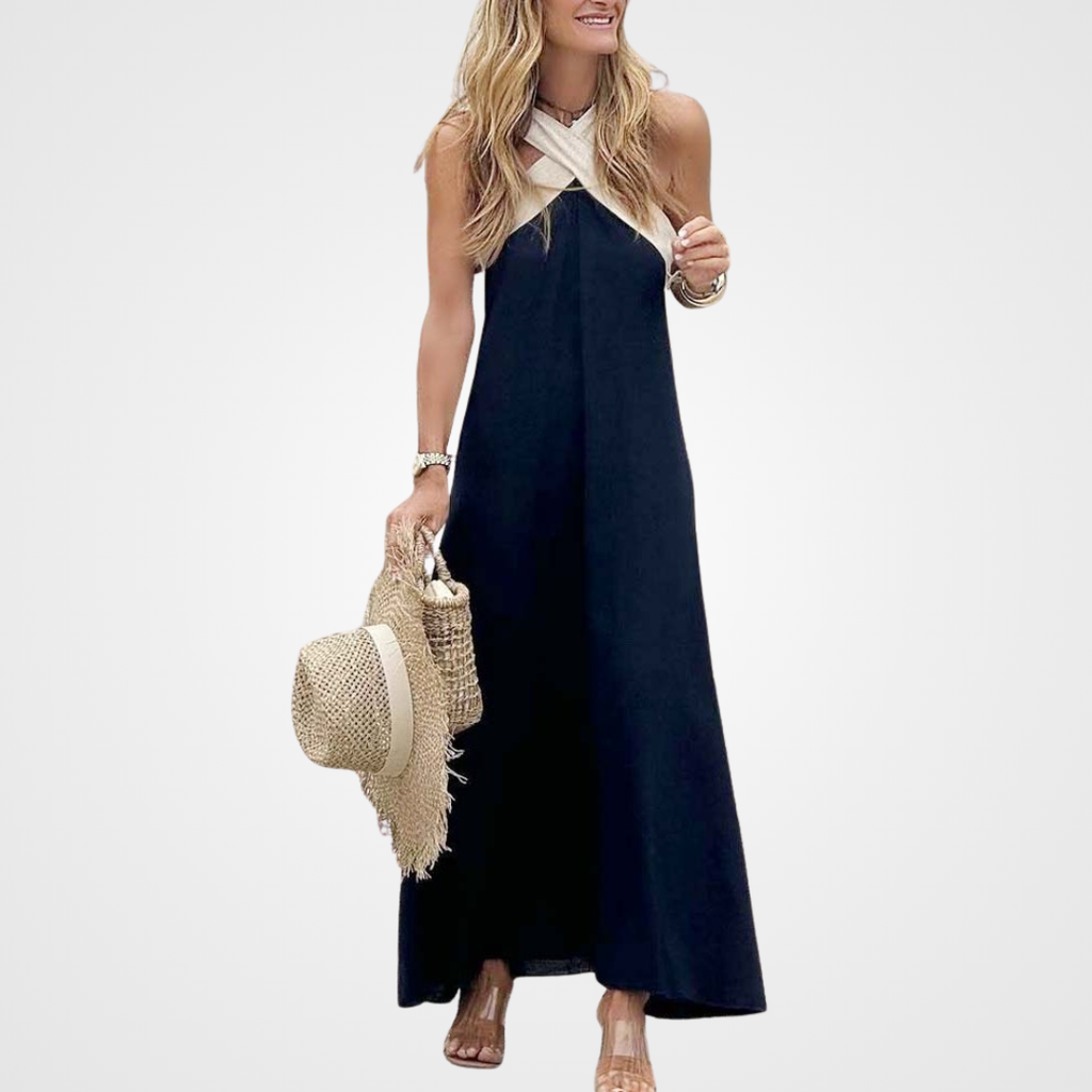 Nuria | Vestido con Cuello Cruzado