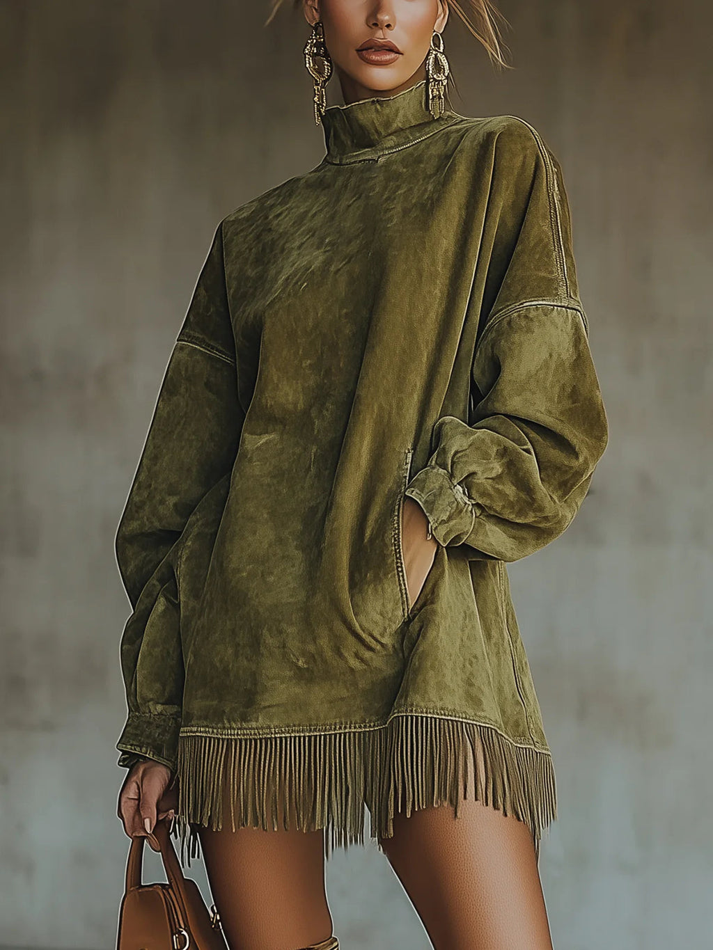 Gema | Vestido de Ante con Flecos