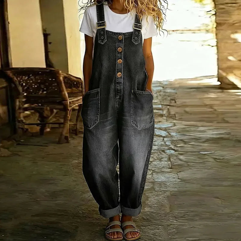 Maite | Peto Vaquero Vintage de Algodón Suave con Tirantes Ajustables