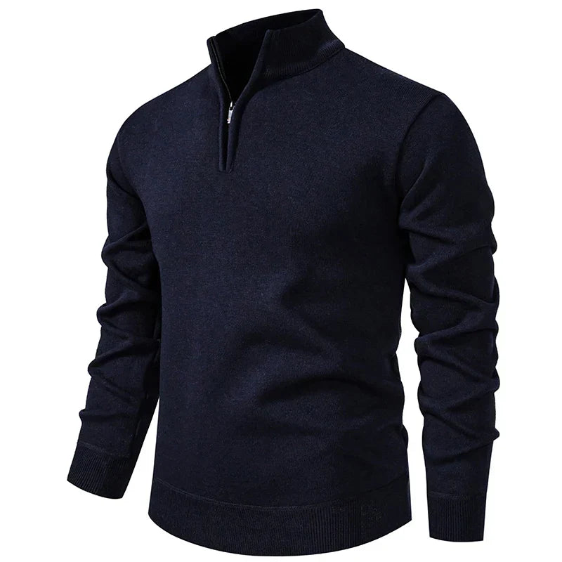 Jorge | Jersey de Punto Casual con Media Cremallera