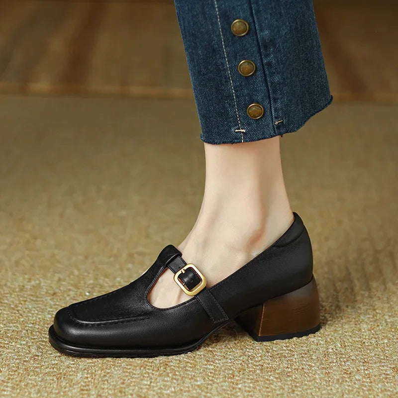 Selena | Zapatos Elegantes con Tira en T