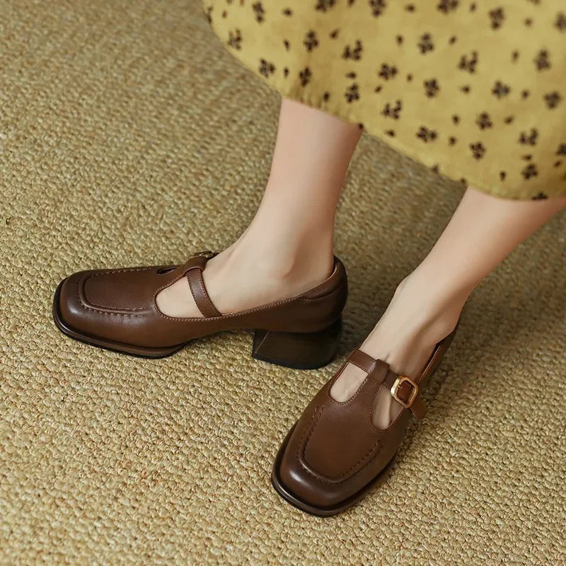 Selena | Zapatos Elegantes con Tira en T
