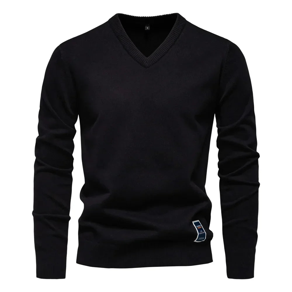 Joan | Jersey de Algodón para Hombre con Cuello de Pico