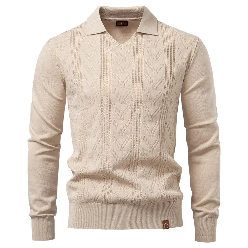Valentín | Polo de Punto de Lujo con Cuello de Pico