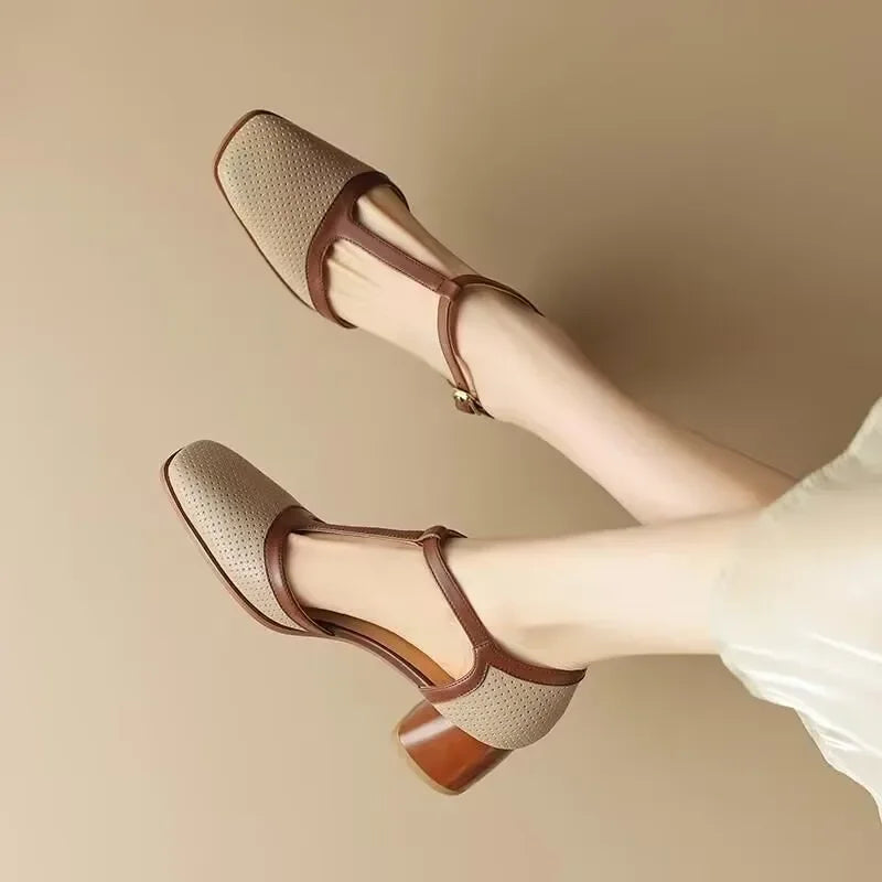 Ginebra | Zapatos Clásicos de Tacón Medio
