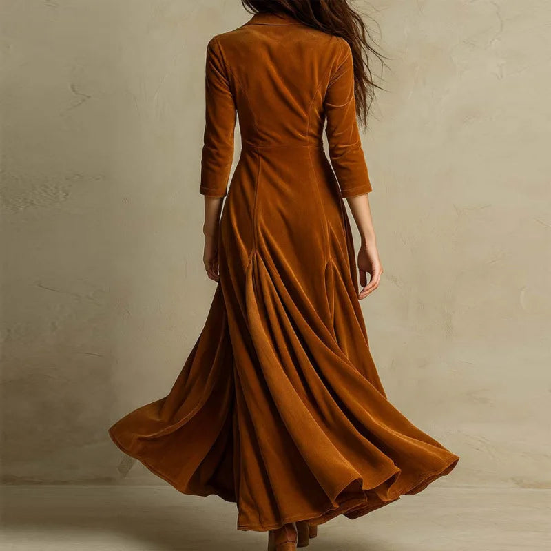 María | Vestido Largo de Terciopelo Atemporal