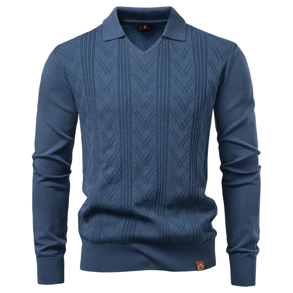 Valentín | Polo de Punto de Lujo con Cuello de Pico