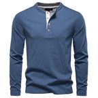 Jonás | Camisa Henley de Manga Larga para Hombre