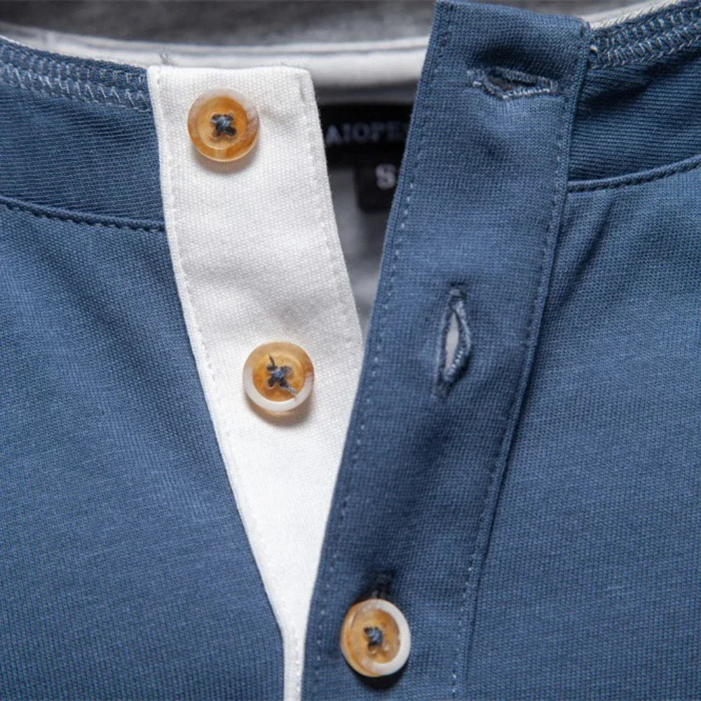 Jonás | Camisa Henley de Manga Larga para Hombre