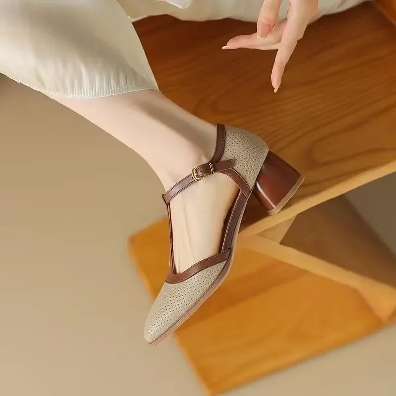 Ginebra | Zapatos Clásicos de Tacón Medio