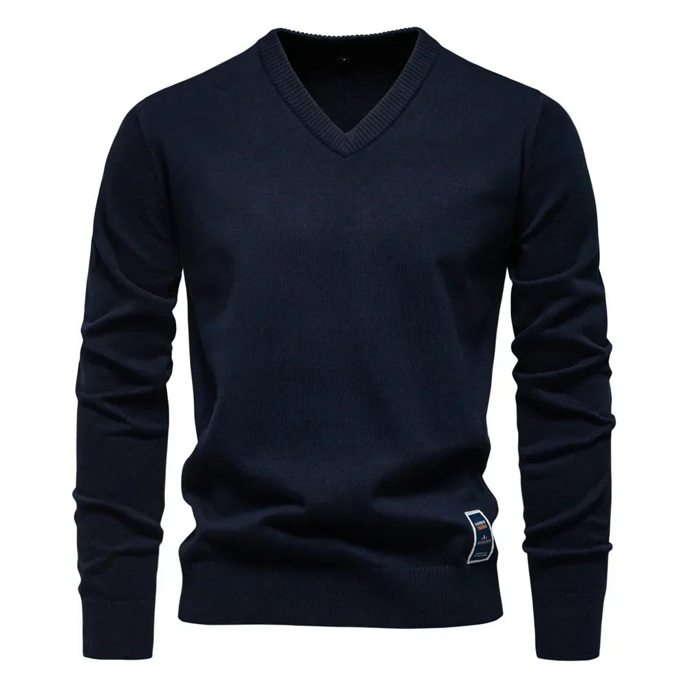 Joan | Jersey de Algodón para Hombre con Cuello de Pico