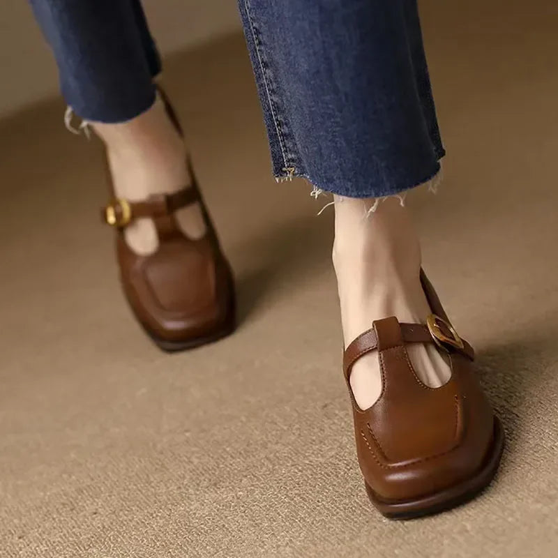 Selena | Zapatos Elegantes con Tira en T