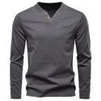 Enrique | Camiseta Henley de Manga Larga