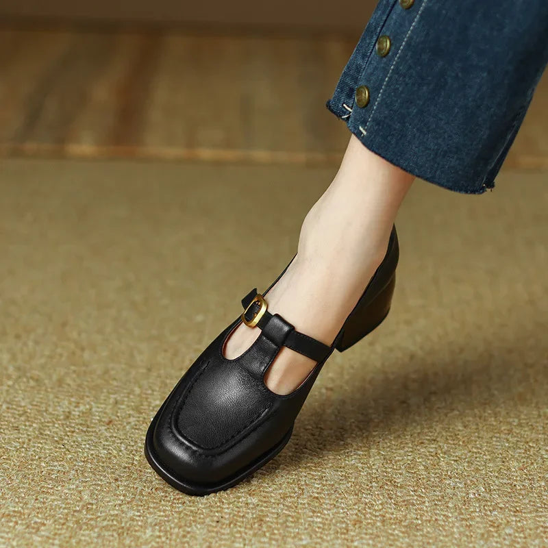 Selena | Zapatos Elegantes con Tira en T