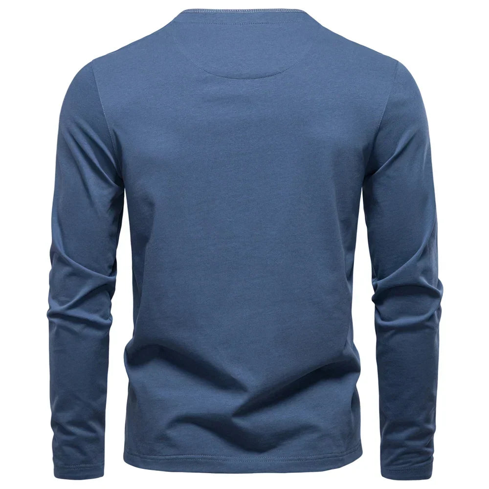 Jonás | Camisa Henley de Manga Larga para Hombre