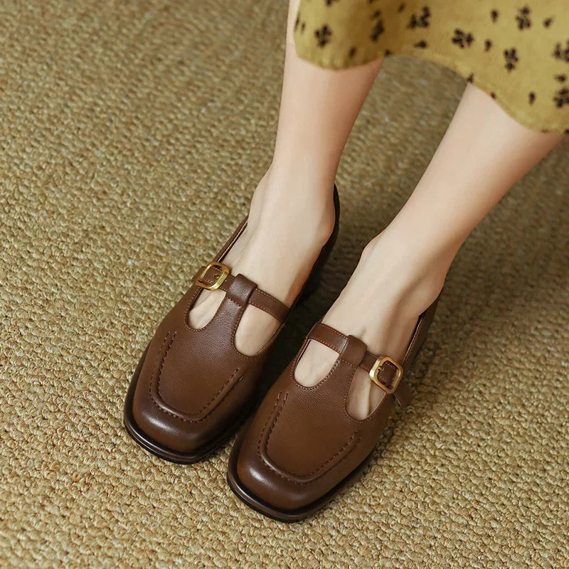 Selena | Zapatos Elegantes con Tira en T