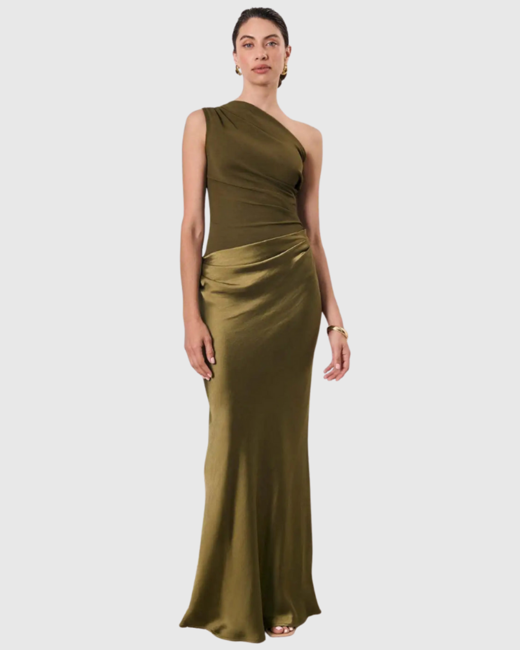 Beatriz | Vestido Largo Satinado de un Hombro