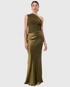 Beatriz | Vestido Largo Satinado de un Hombro