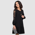 Noelia | Vestido Midi con Mangas de Encaje