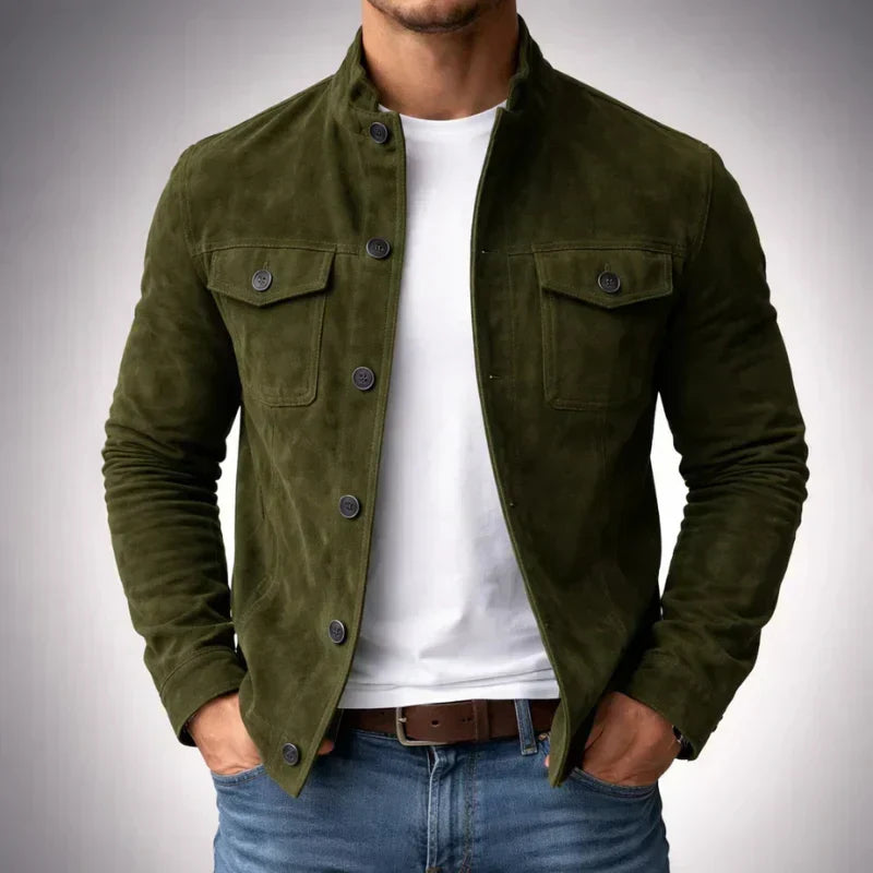 Hugo | Chaqueta Efecto Ante con Botones
