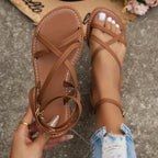 Romina | Sandalias Romanas Casuales con Cremallera Trasera