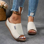 Celia | Sandalias de Cuña con Puntera Abierta