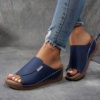 Celia | Sandalias de Cuña con Puntera Abierta