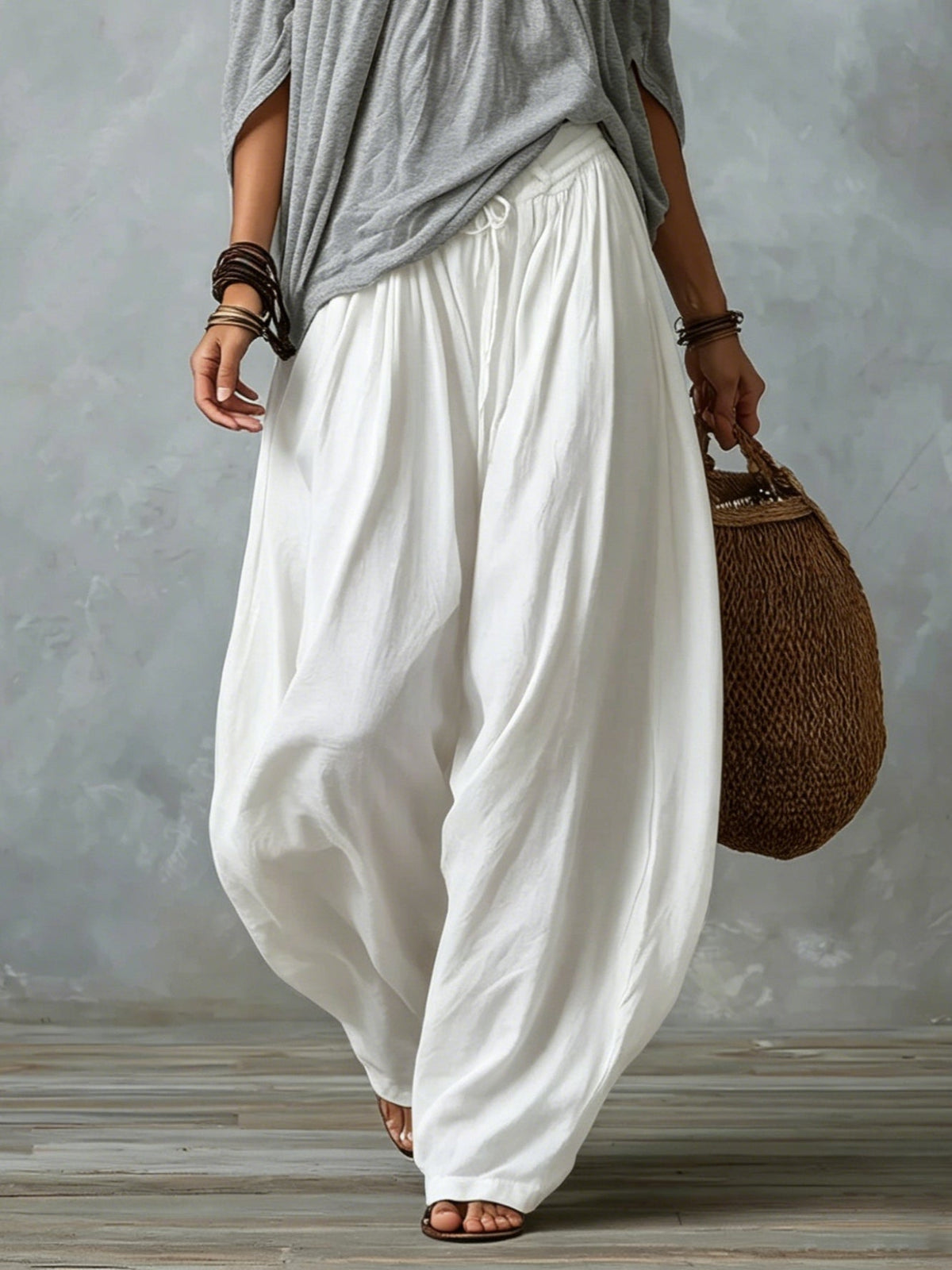 Luisa | Conjunto de Top con Hombros Descubiertos y Pantalón Ancho