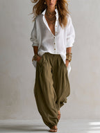 Luciana | Conjunto de Camisa y Pantalón Globo