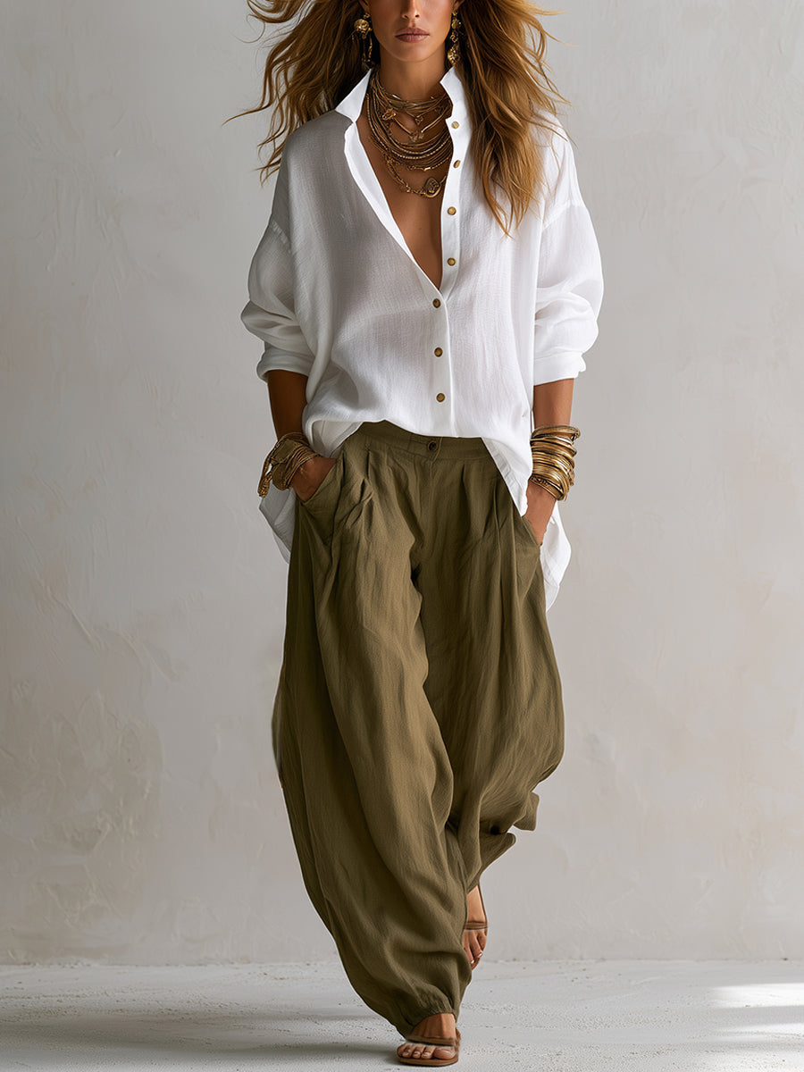 Luciana | Conjunto de Camisa y Pantalón Globo