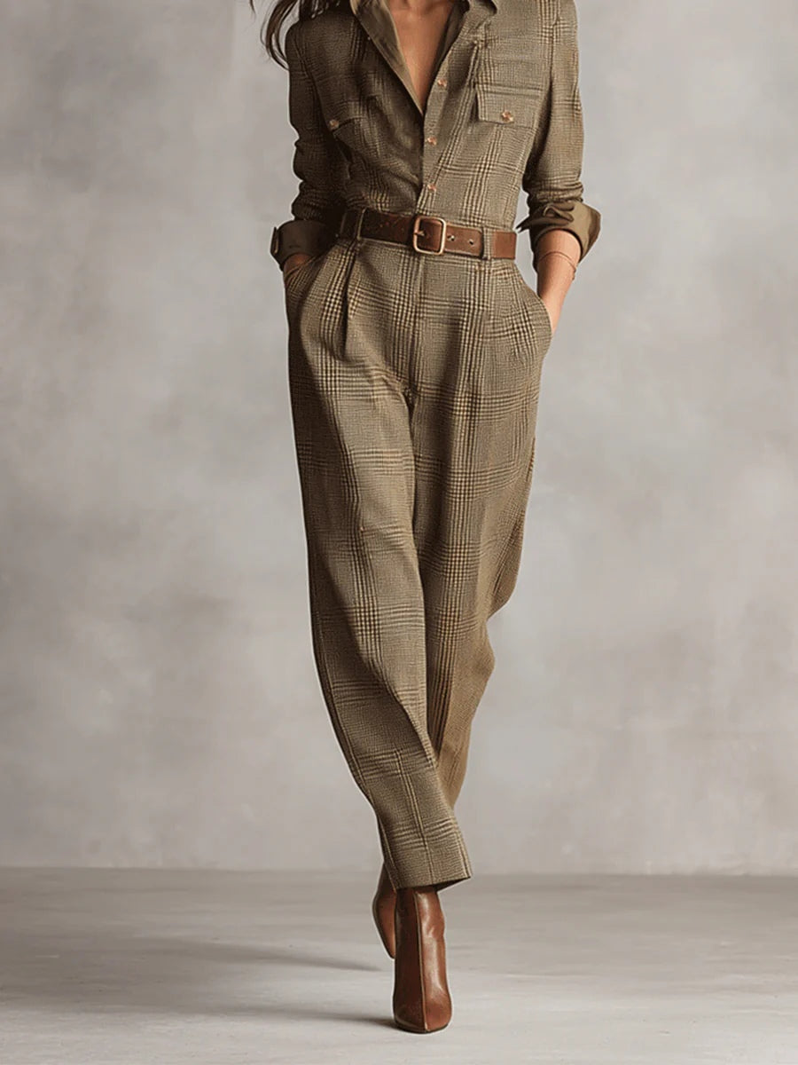 Catalina | Vestido Elegante de Cuadros