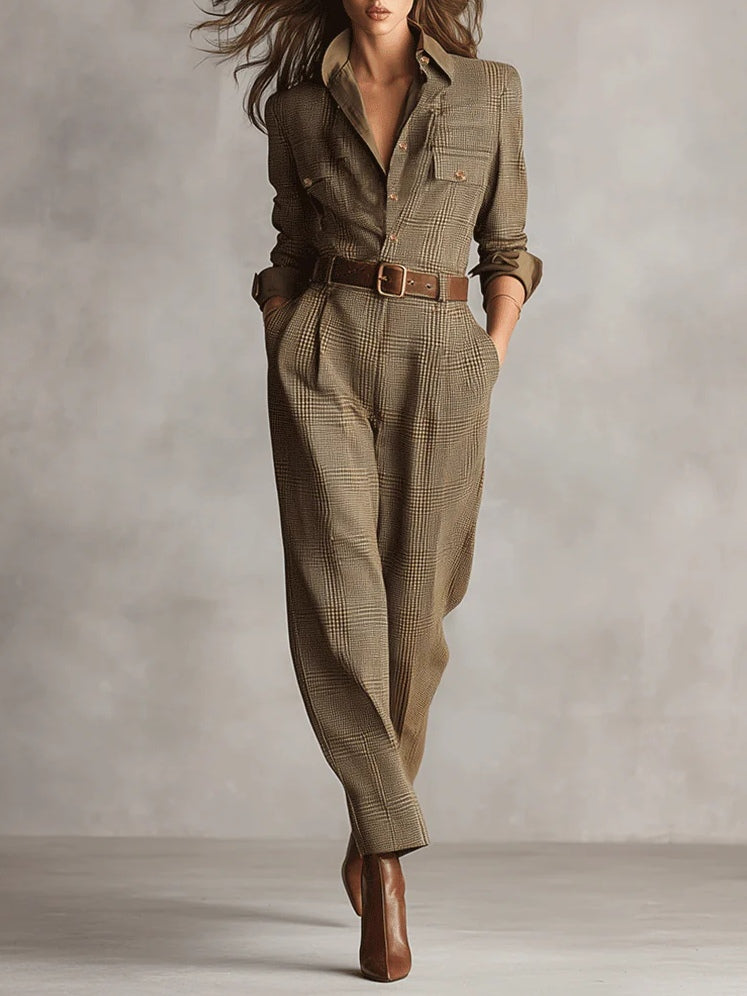 Catalina | Vestido Elegante de Cuadros