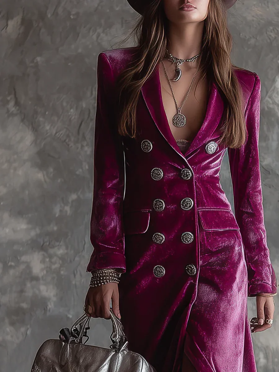 Amelia | Vestido Blazer de Terciopelo