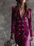 Amelia | Vestido Blazer de Terciopelo