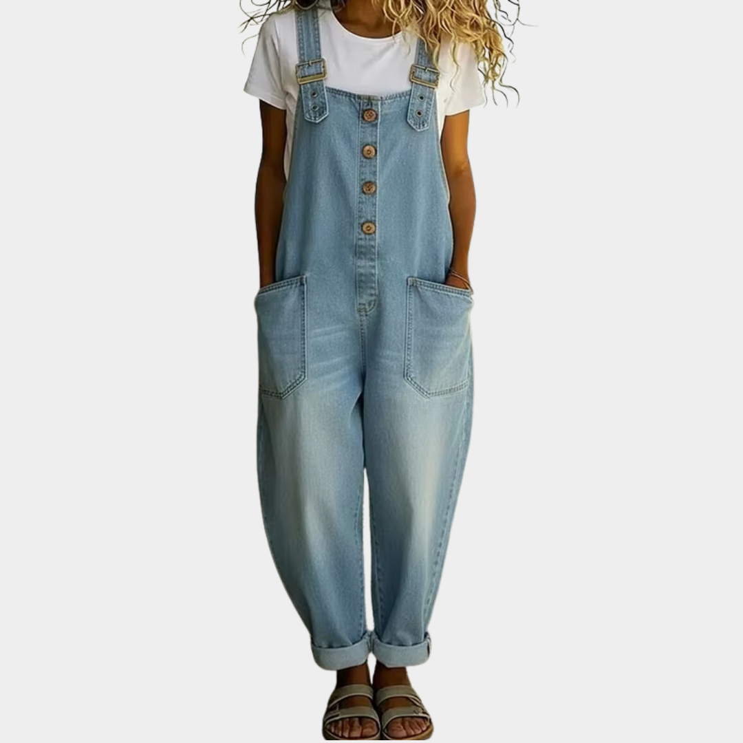 Maite | Peto Vaquero Vintage de Algodón Suave con Tirantes Ajustables