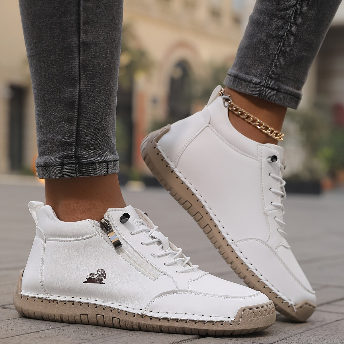 Milagros | Zapatillas Deportivas Cómodas con Cremallera Lateral