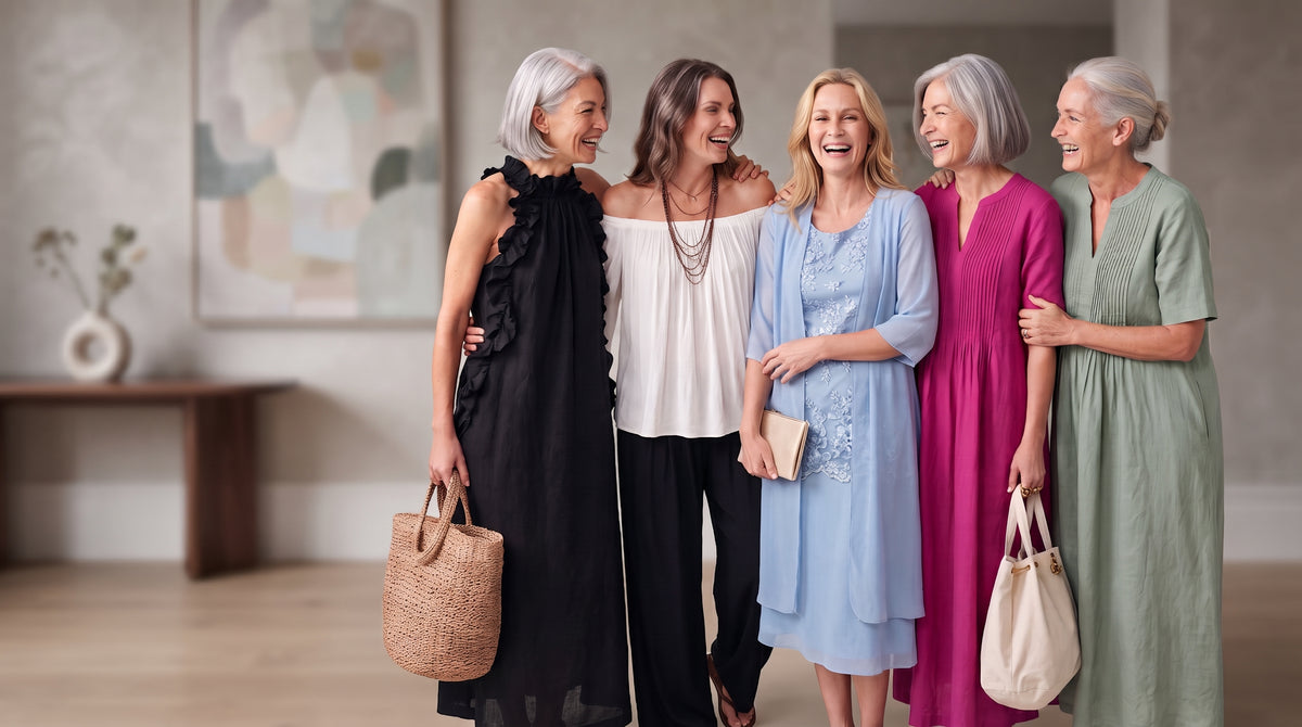 Clientas de Lara Martos con vestidos y blusas de la colección