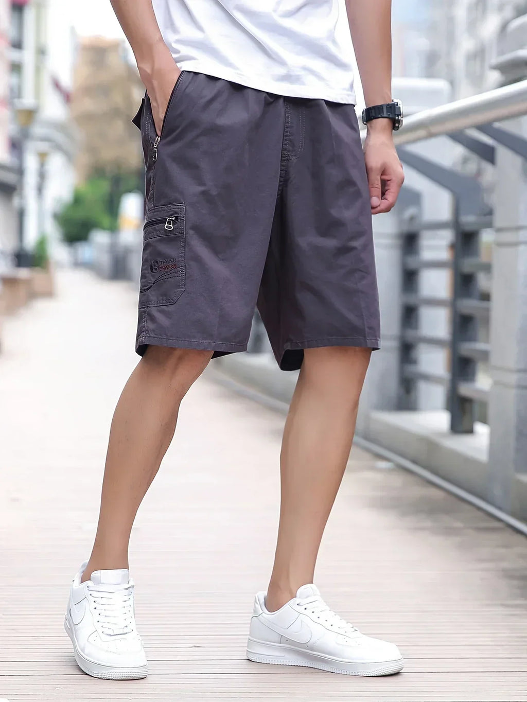 Marcos | Pantalón Corto Cargo Ligero con Bolsillos