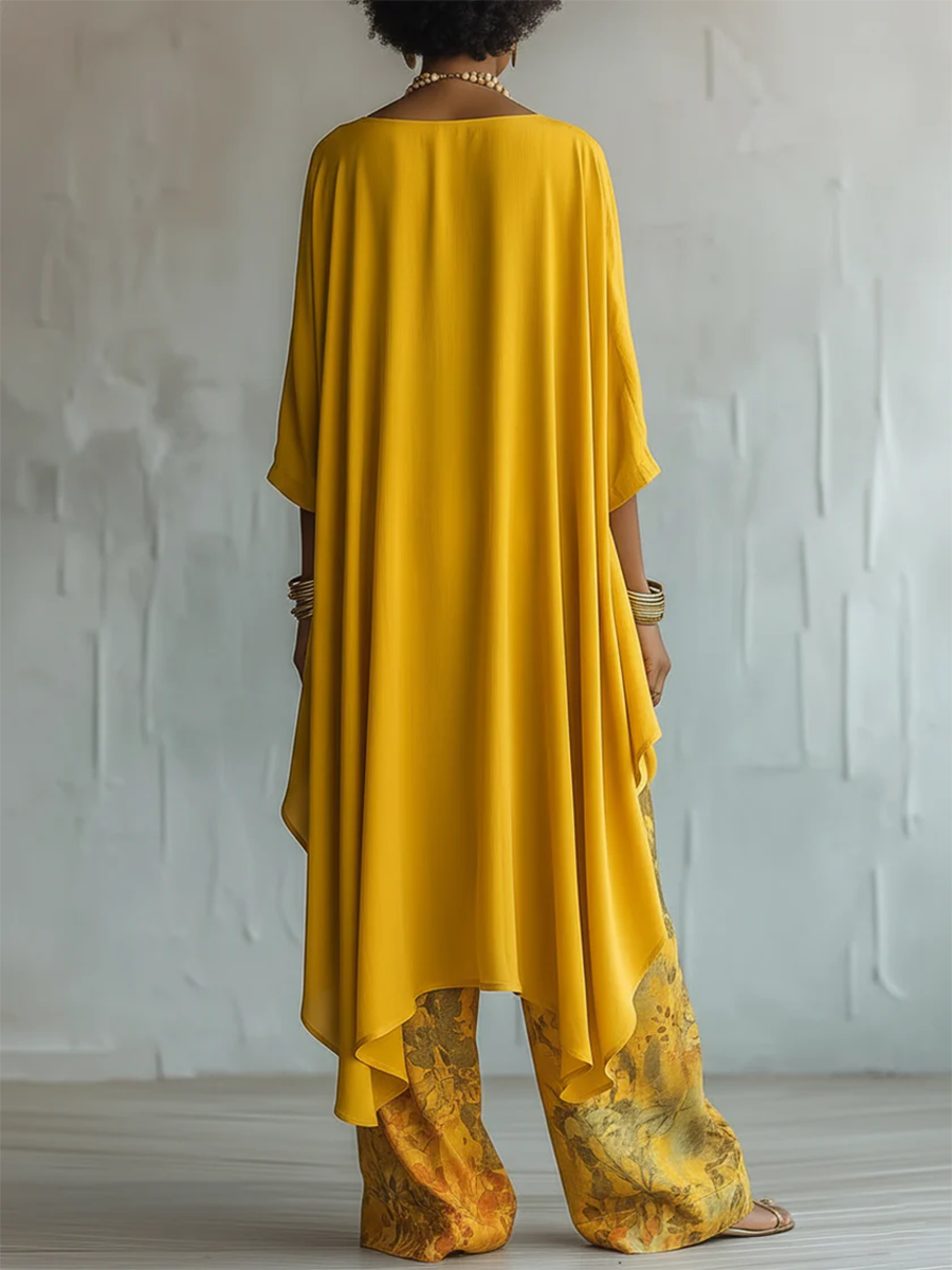 Ivana | Conjunto de Blusa y Pantalón Ancho Estampado Floral