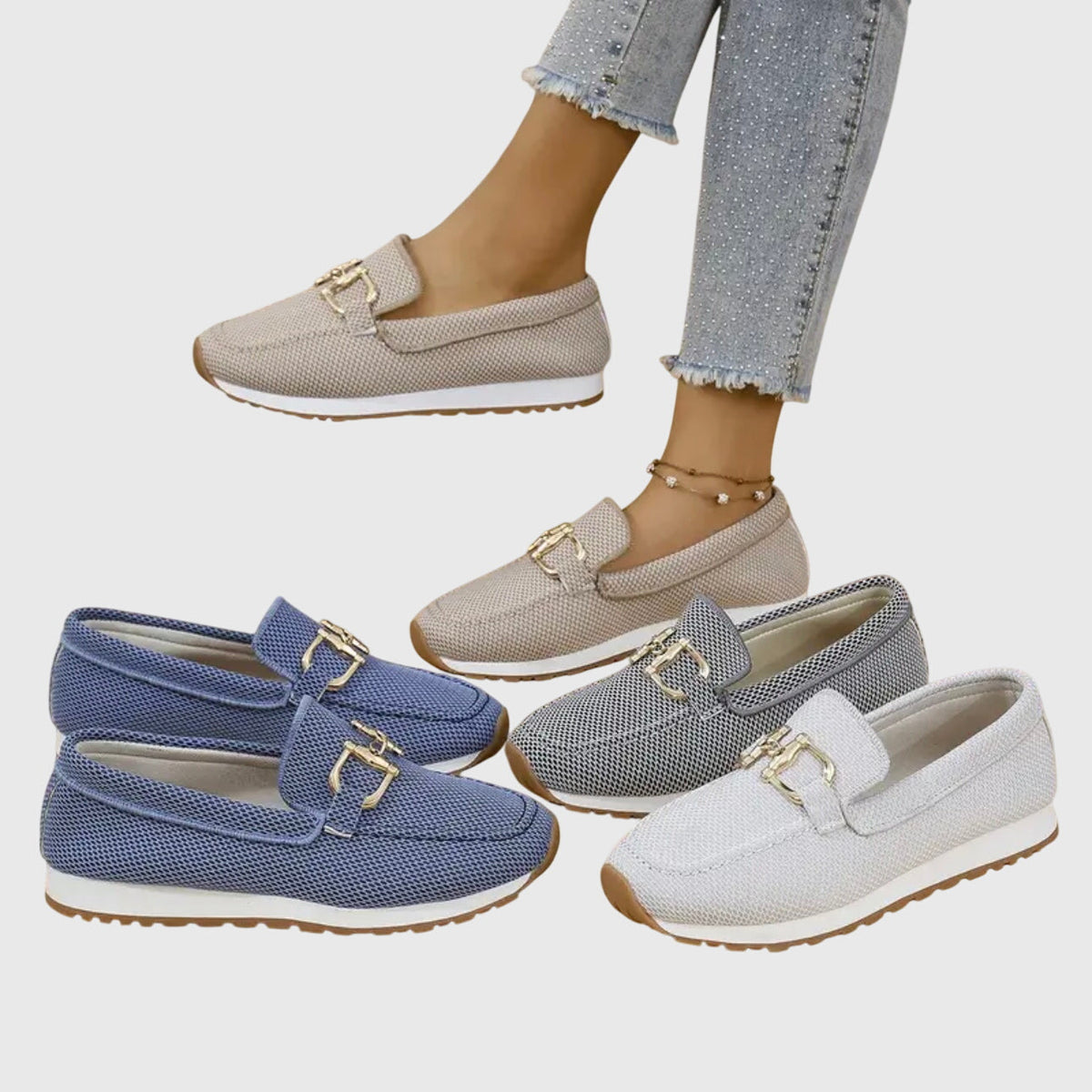 Sheila | Zapatillas Deportivas Ortopédicas Estilo Mocasín