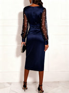 Ariadna | Vestido de Malla con Detalles de Perlas